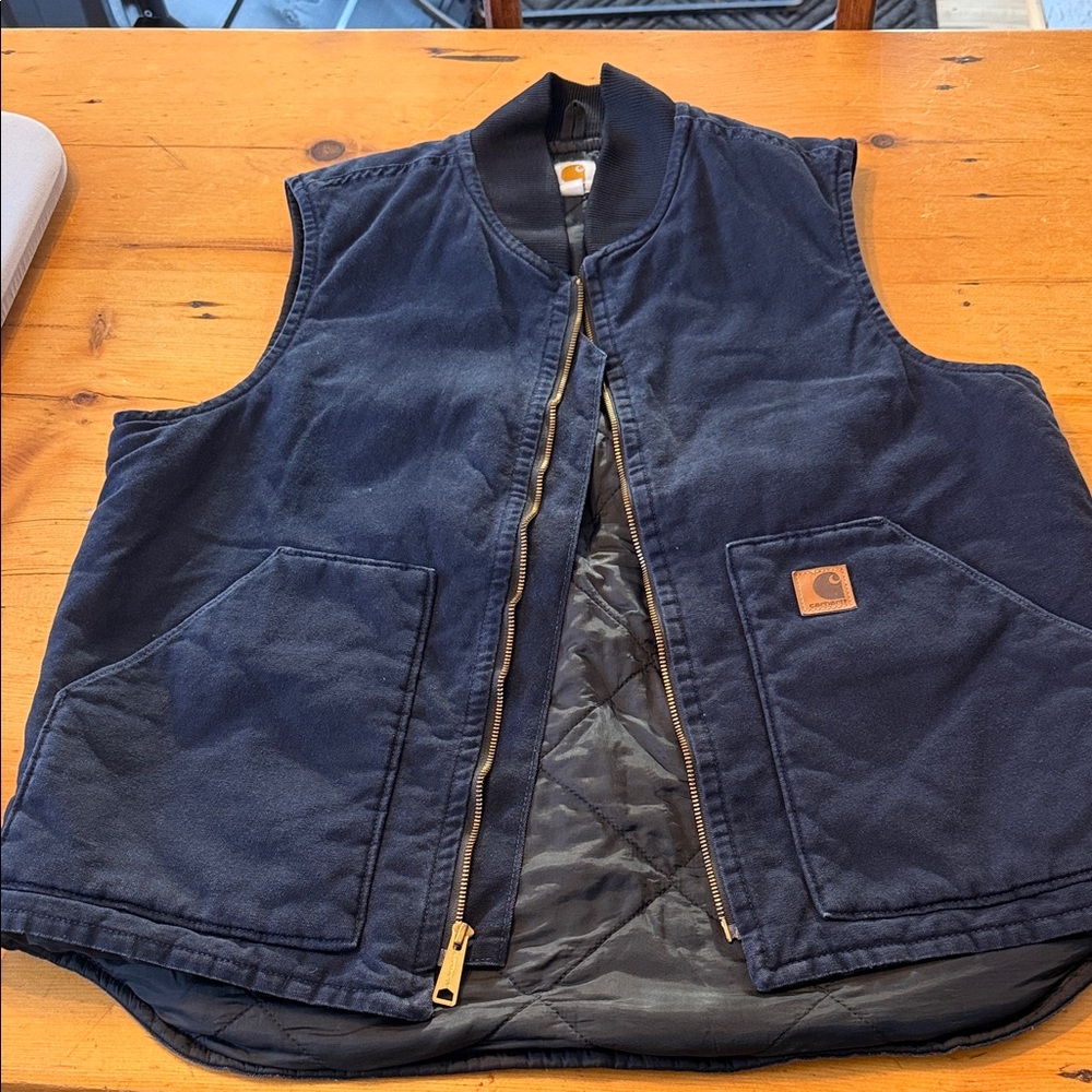 Carhartt Navy Quilted Vest